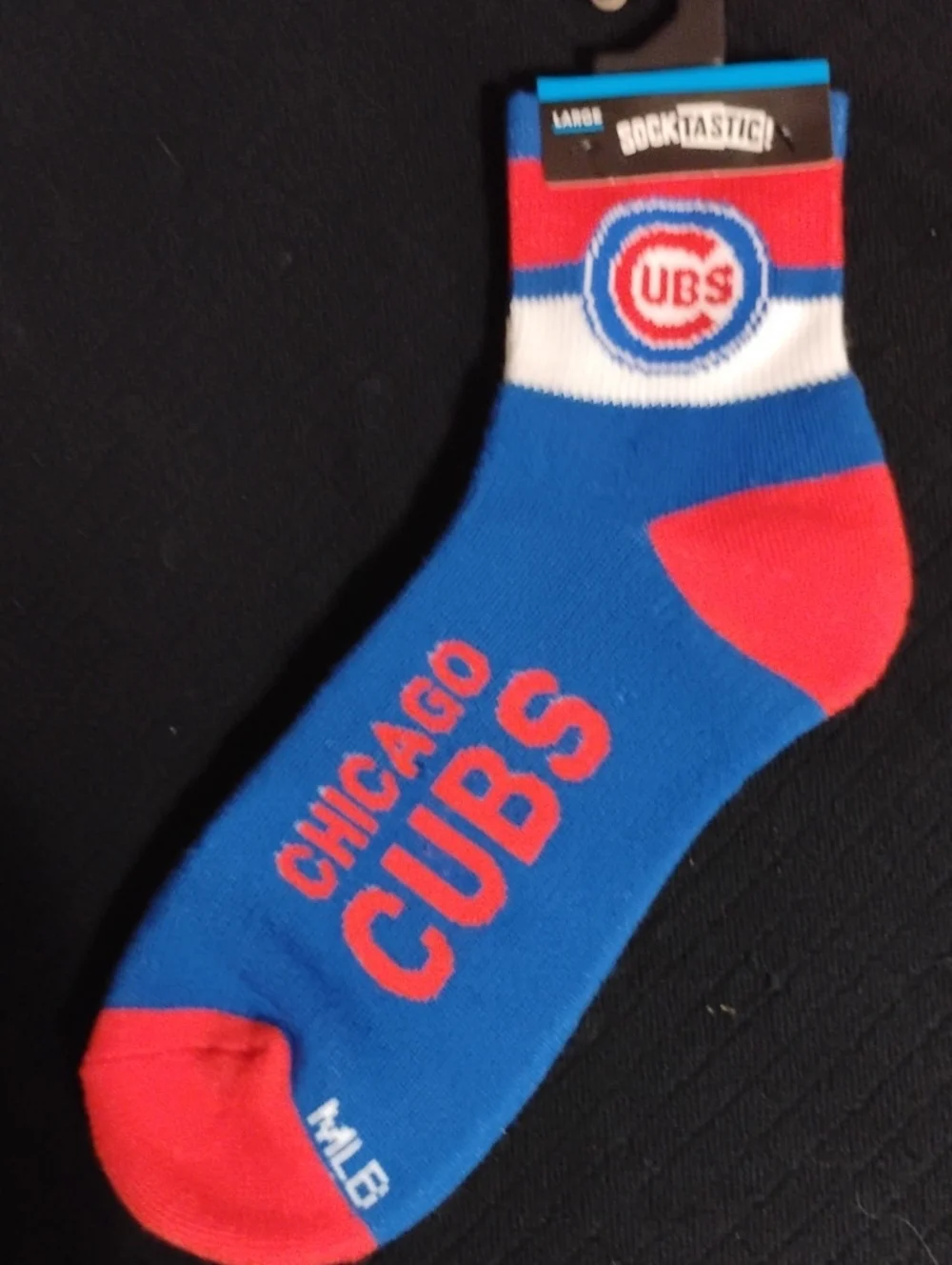 Sock Tastic Chicago Cubs Men's Large Socks NWT MLB Baseball